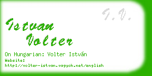 istvan volter business card