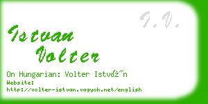 istvan volter business card